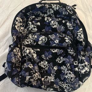 Vera Bradley Floral Black and Blue Women's Backpack